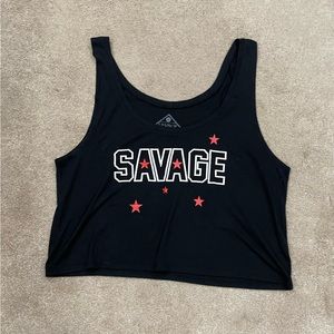 Women’s Savage Barbell Crop Tank Top